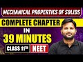 MECHANICAL PROPERTIES OF SOLIDS IN 39 Minutes | Full Chapter Revision | Class 11 NEET