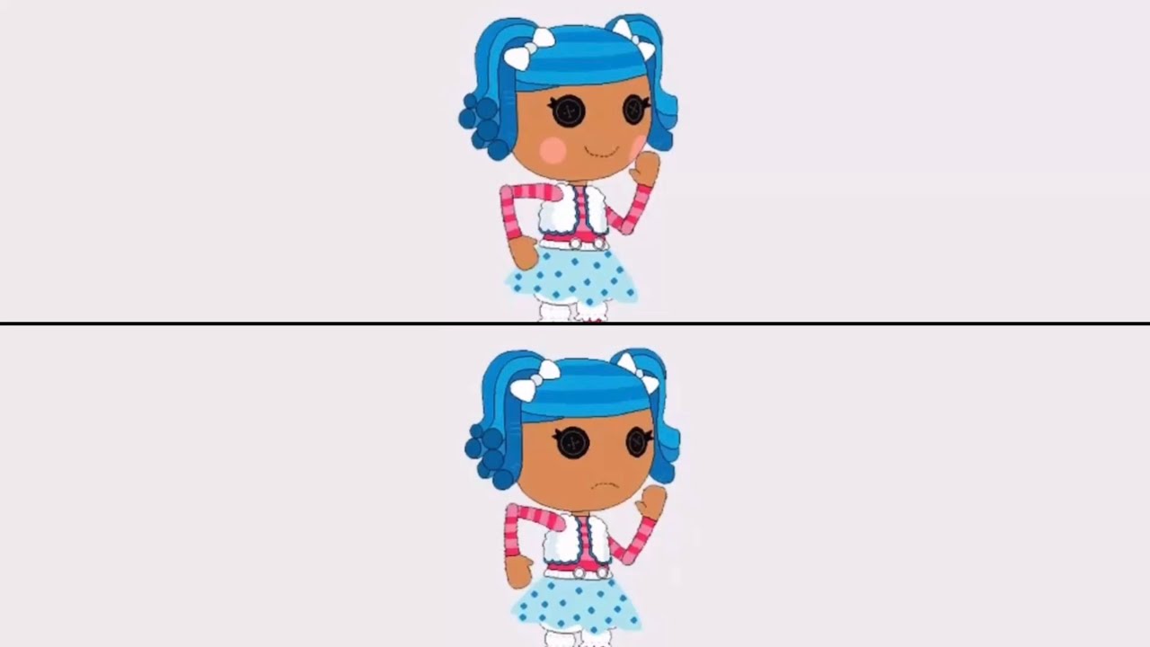 (Lalaloopsy & SebProFan) Mittens acts like a robot Mittens fluff n stuff [Happy or frown]