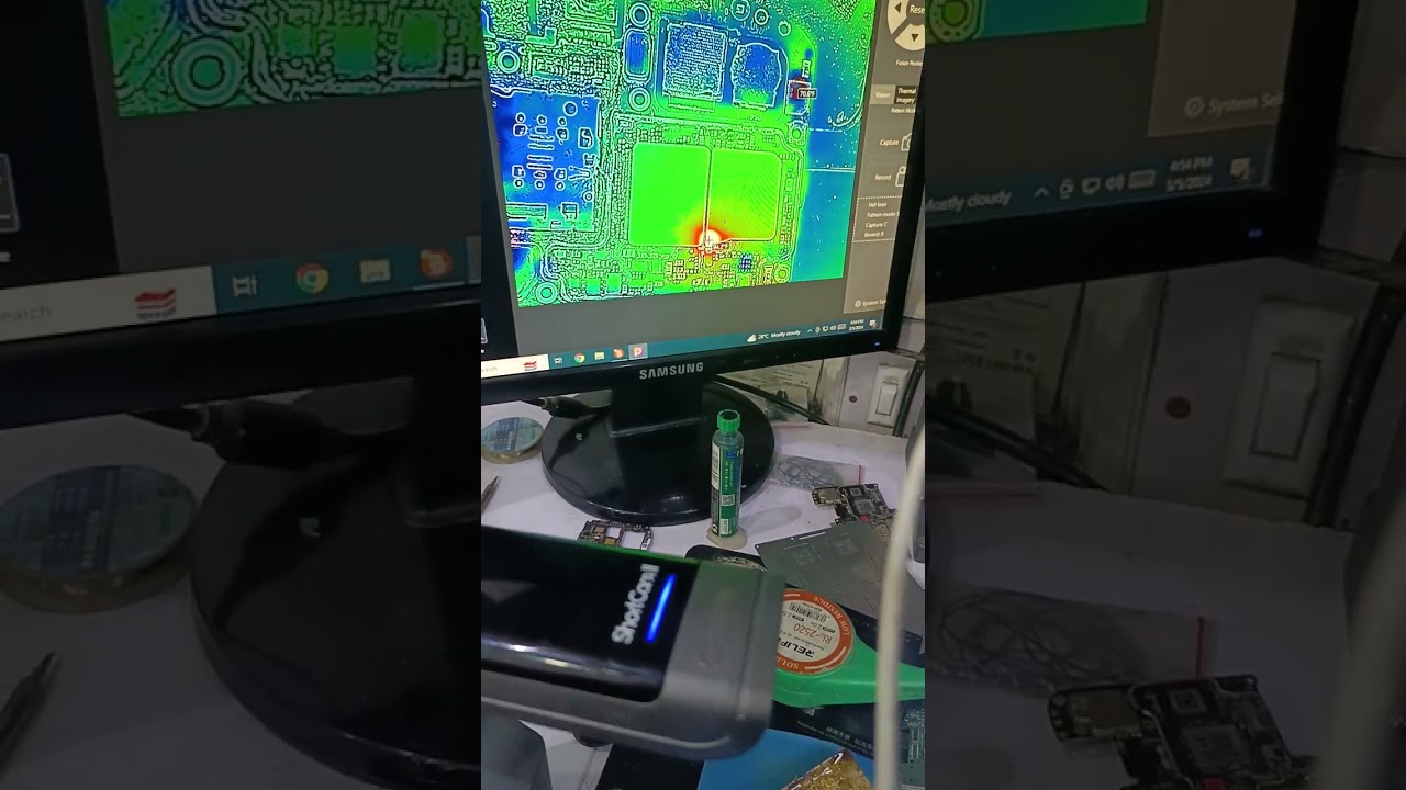 "Detecting Oppo A5s Half Short Using Thermal Cam"