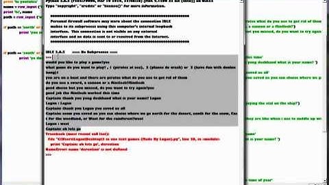 Making A Text Based Game - Using PYTHON