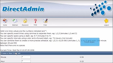 How to setup a Cron Job in DirectAdmin