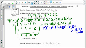 Math 30-1 Polynomial Functions and Equations Lesson 5