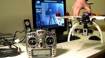 First test of DJI F450 w. NAZA M v2 GPS + Zenmuse H3-2D Gimbal + FrSKY X9D