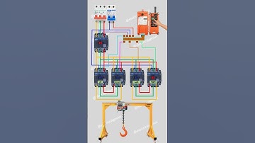 lift- Crane power and control circuit diagram | Crane wiring|  @Electricalgenius