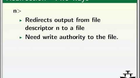 Linux Redirection Pipes video