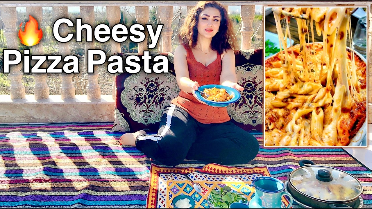 Cheesy Pizza Pasta 🍕🍝|  Easy One Pan Recipe  Relaxing Cooking ASMR