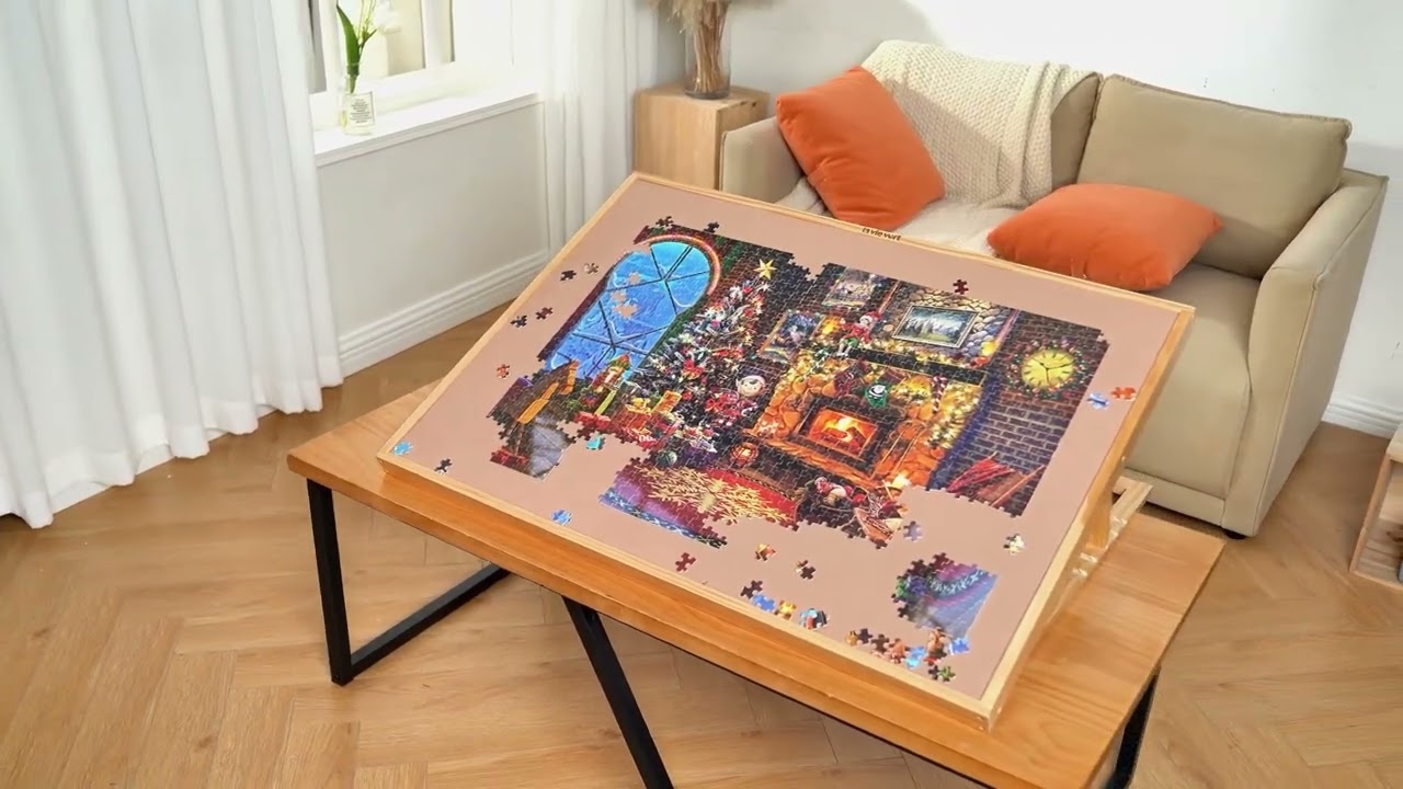 1500 Piece Puzzle Board, Adjustable Puzzle Table with Drawers and