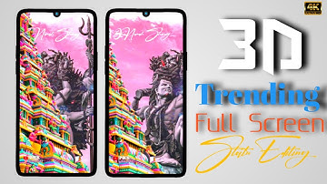 3D Trending Behind Object Status Video Editing |  Alightmotion Full Screen 4K  Moving Editing | PIKK