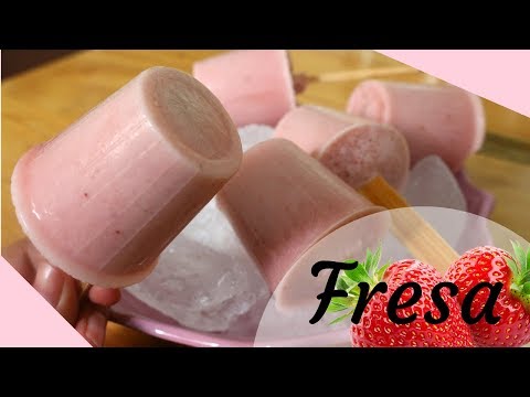 PALETAS CREMOSAS DE FRESA | ALE DE NAVA