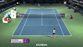 Garbine Muguruza vs Carla Suarez Navarro Highlights HD 1/4 DUBAI 19 02 2015