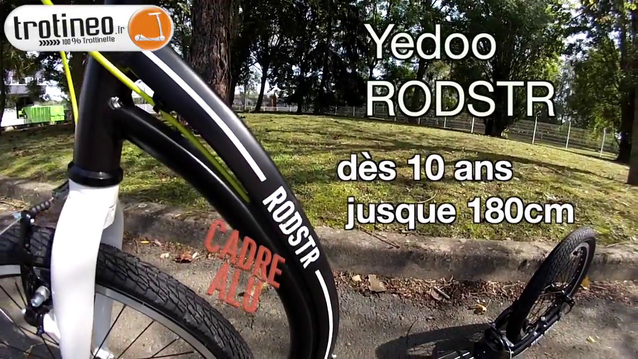 Yedoo RODSTR trottinette enfant dès 10 ans : Adulte 180cm | Cadre Alu, Pneus gonflable | trotineo