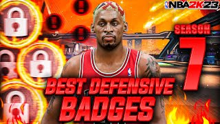 THE BEST DEFENSIVE BADGES FOR ALL BUILDS in NBA 2K23 | UNLIMITED STEALS, BLOCKS, & REBOUNDS🔒🔴