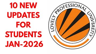 Current update for students jan-26 lpu university punjab