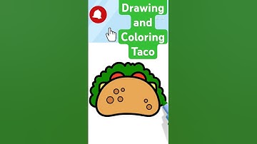 Drawing and Coloring Taco | Pre School Curriculum #shorts