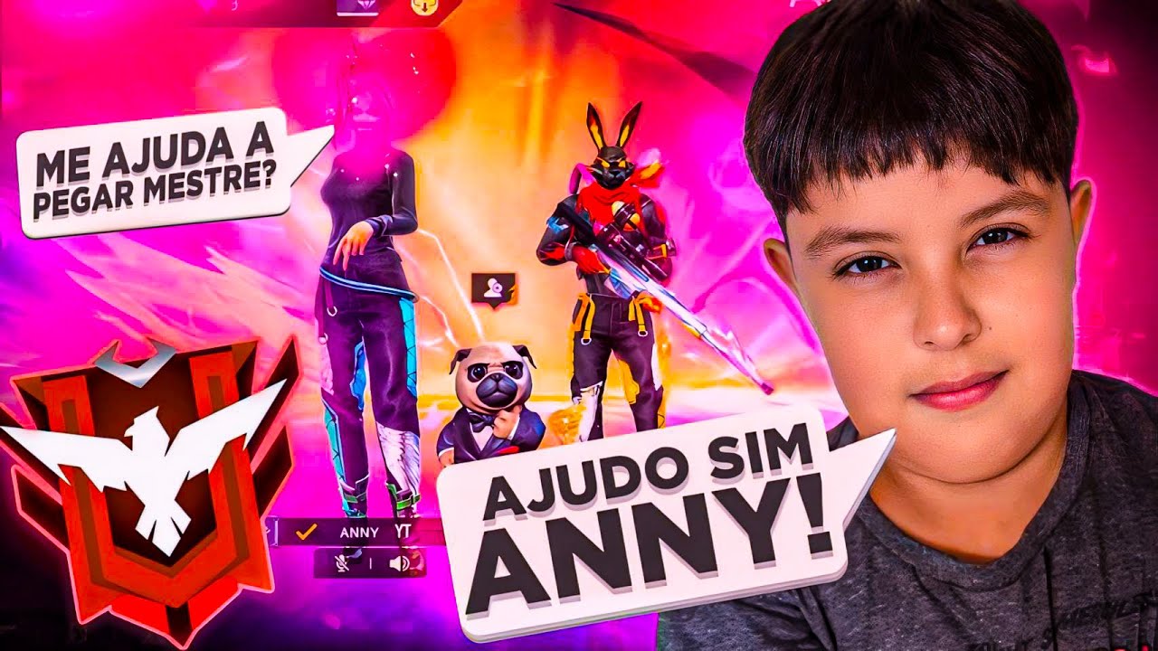 VOLTEI A JOGAR FREE FIRE E MEU IRMÃO ME CARREGOU NA RANK 😂❤️ 