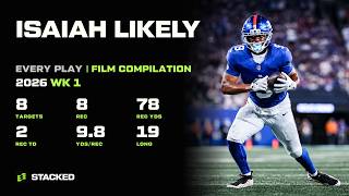 Isaiah Likely: Every Touch of 2026 Week 1 | Full Film Compilation News