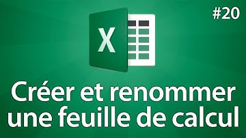 Excel 2016 - Créer et renommer une nouvelle feuille de calcul - Tuto #20