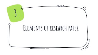 ENGLISH 10 Quarter 4-Elements of Research Paper