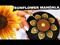 Sunflower Mandala Art Dot Painting How To Paint Stones Rocks Dotting Artist Tutorial Art Mandalas