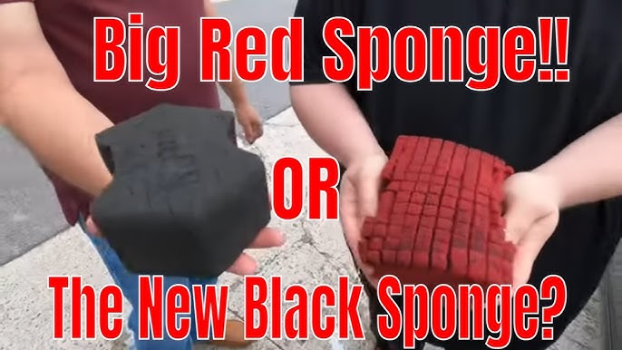 2 Pcs Big Red Sponge Large Cross Cut Durable Soft Grid Sponge