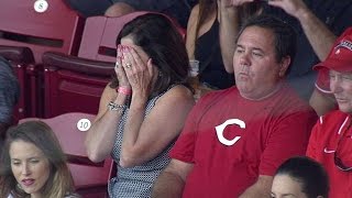 ARI@CIN: LaMarre's parents watch his first MLB at-bat screenshot 2