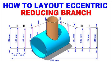 How to layout an eccentric Reducing pipe branch.