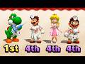 Mario Party: The Top 100 - Intense Minigames in Doctor's Outfits - Yoshi Vs Luigi Vs Mario Vs Peach