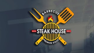 A professional BBQ Logo Design In Adobe  Illustrator cc | Professional Logo Design Tutorial