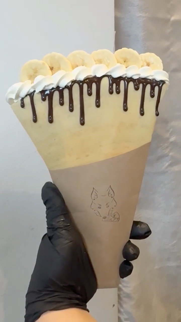 chocolate banana crepe チョコバナナクレープ #japanesefood #food