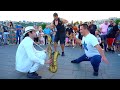 "Wake me Up"💃 [with 2 EPIC DANCERS ] STREET SAX PERFORMANCE