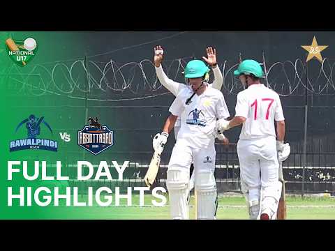 Full Day Highlights | Rawalpindi vs Abbottabad | Day 2 | National Under-17 Cup 2025-26 | MZD1J