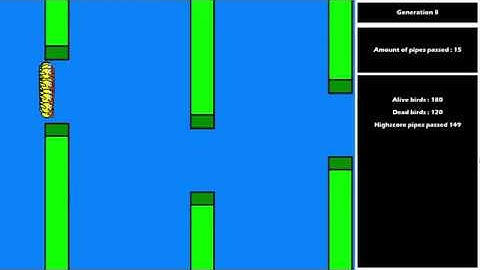 AI learns to play flappy bird clone