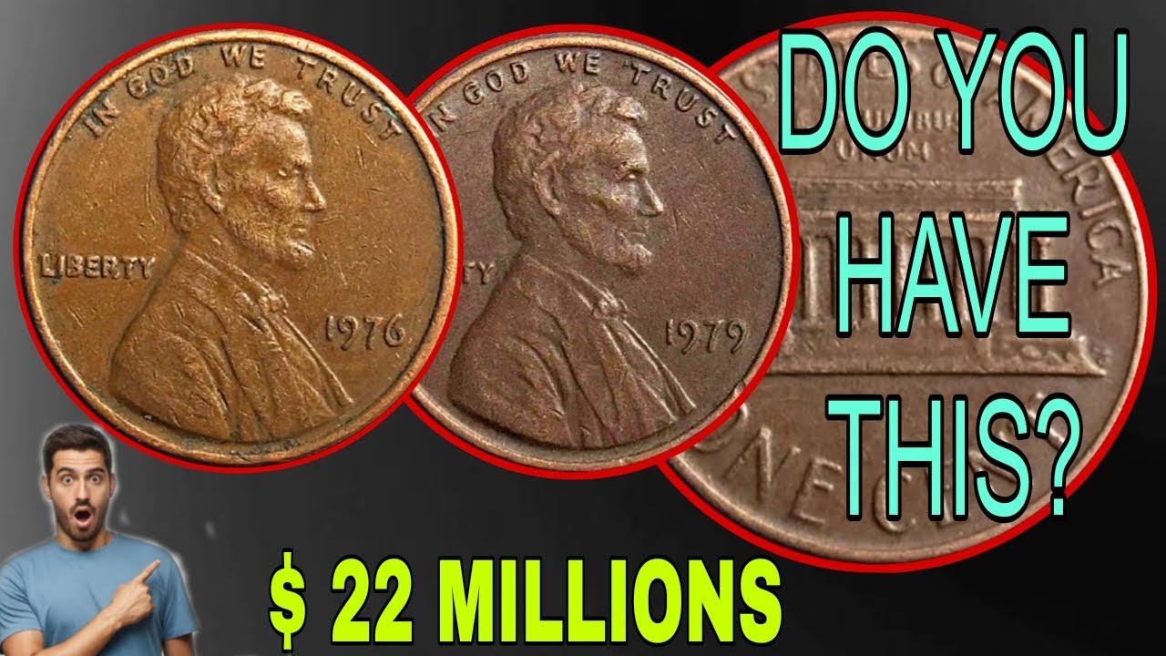 Top 2 RAREST Lincoln Pennies EVER! 1979 & 1976 One Cent Coins Could Be Worth Thousands!