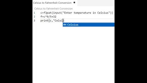 Program to Convert Celsius to Fahrenheit | Python Programming Examples | Faiz Rasool Online