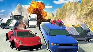 A MEGA LADEIRA MULTIPLAYER FICOU DIFERENTE com TRÁFEGO! BeamNG.drive screenshot 5