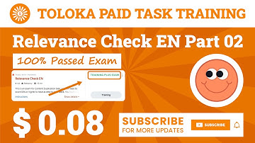 Relevance Check EN Part 02 Exam. 0.08 Per Task, 100% Passed