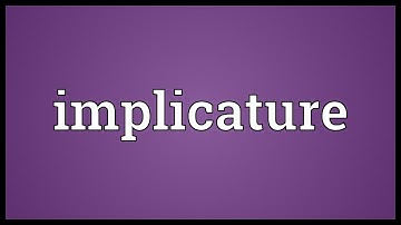 Implicature Meaning