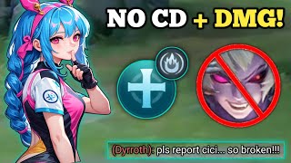 CICI NO COOLDOWN   DAMAGE VS. DYRROTH! (hard match!💀) CICI BEST BUILD -MLBB