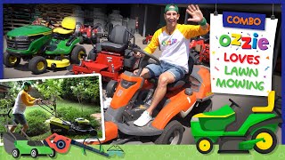 Lawn Mowers For Kids | Learn About Yard Work Like Blippi | Lawn Tractor and push Mowers