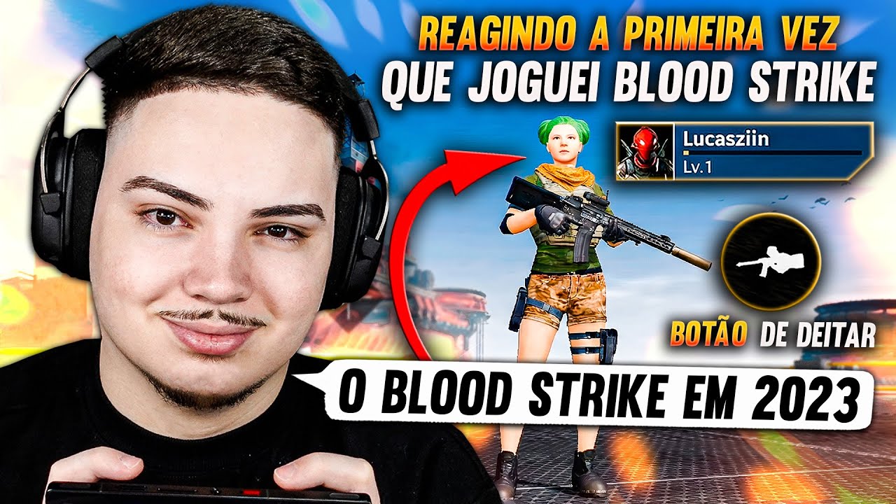 REAGINDO a MINHA PRIMEIRA VEZ JOGANDO o BLOOD STRIKE 🔥 (Lucaszin no Beta do Blood Strike em 2023)