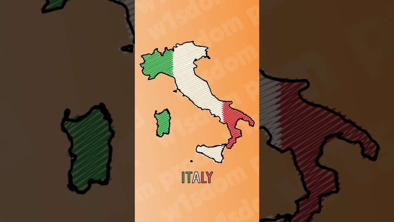 Hand-Drawn Italy Map Animation | Sketch-Style with Flag