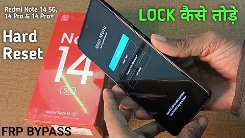 Redmi Note 14 5G Lock Kaise Tode | Hard Reset | frp bypass | how to forget password xiaomi phone