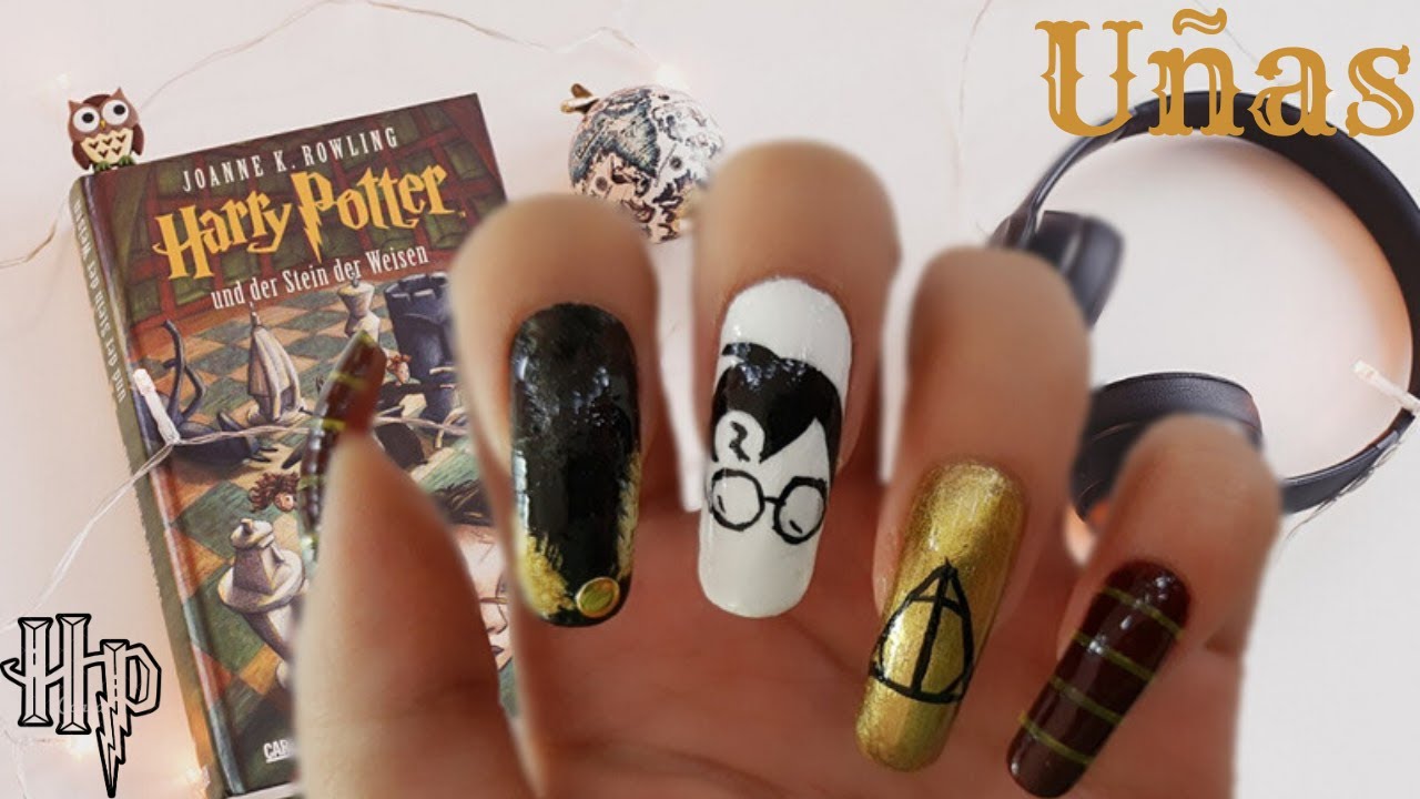 Diseño de Uñas de Harry Potter │Tutorial Nails - thptnganamst.edu.vn