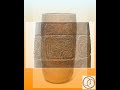 Maya Tall Brownware Incised Mythological Cylinder Vessel