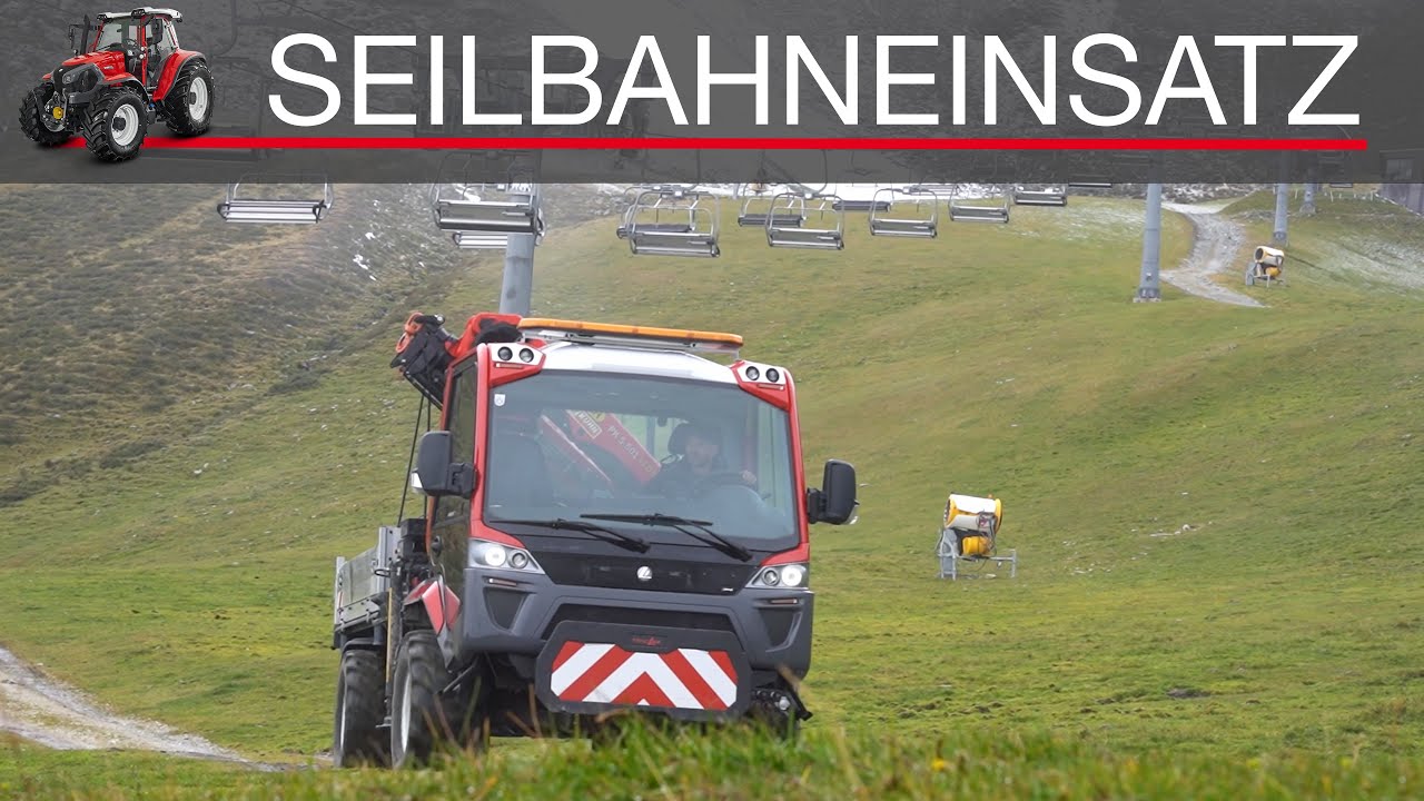 Einsatz am Berg – Lindner Traktoren bei der Seilbahn