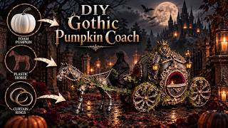 DIY Gothic Pumpkin Coach | Fairytale Inspired Halloween Decor using Redesign | Budget Friendly