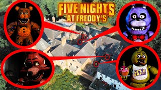 DRONE CATCHES FNAF ANIMATRONICS IN REAL LIFE AT HAUNTED PIZZERIA MANSION (OMG)