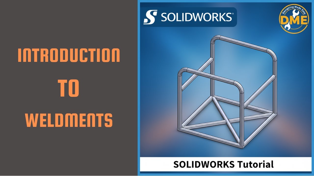 Weldmate Solid Work Example Introduction to Weldments | SolidWorks Tutorials - YouTube