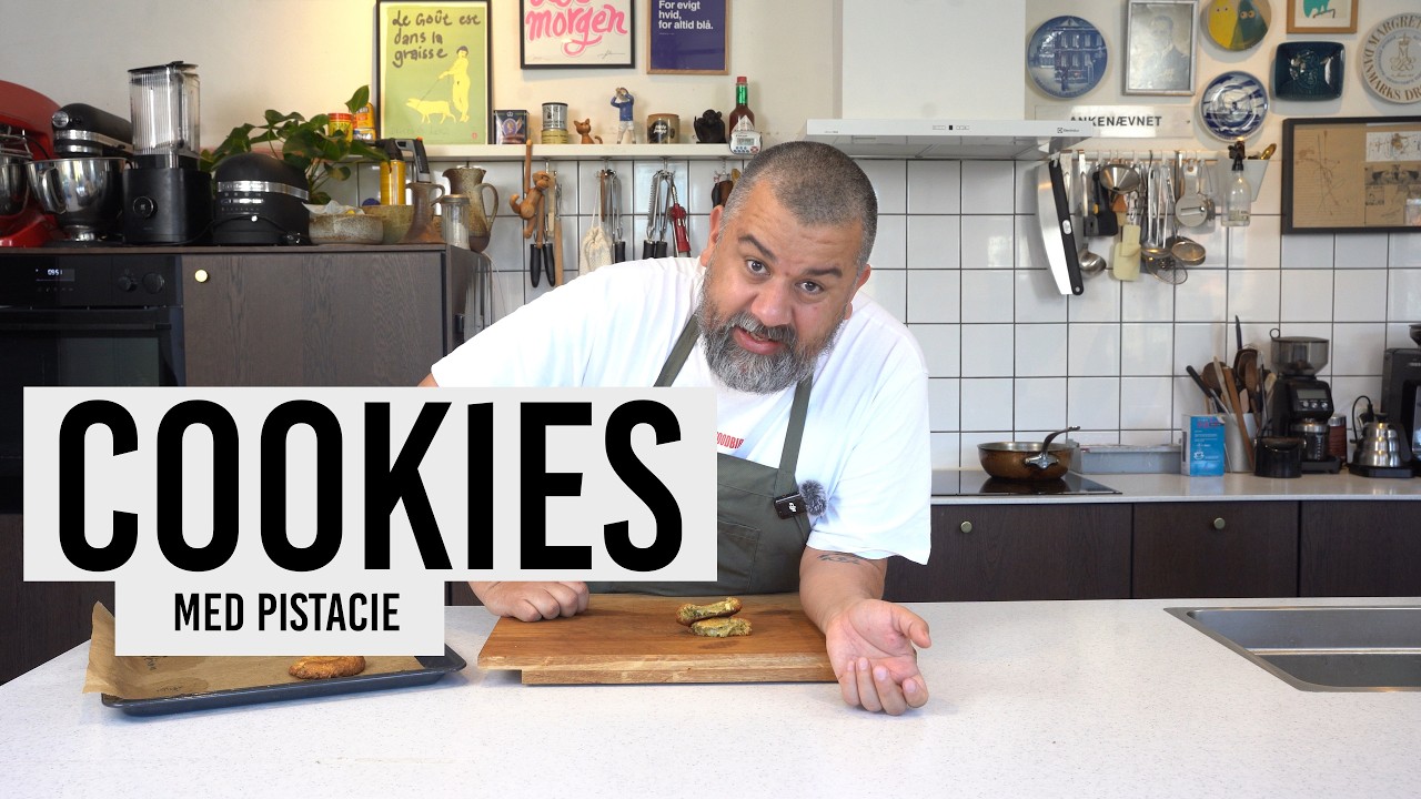 Cookies med pistacie. Med flydende midte. Og en god basisopskrift