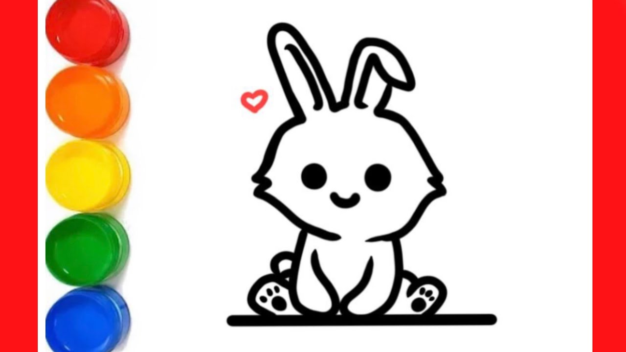 How To Draw And Colour A Rabbit